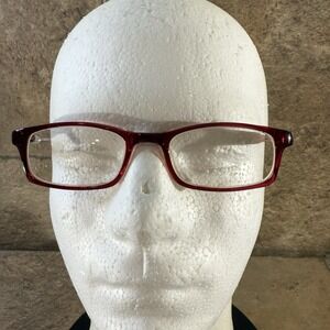 Modern Optical Forbidden Eyeglasses Frame Only Wine Red Rectangle 48-18-140-28mm